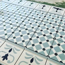 Aelle Carrelage Carrelage sol / mur effet ciment 20x20 cm 1900 VALVANERA 2 BORDURE