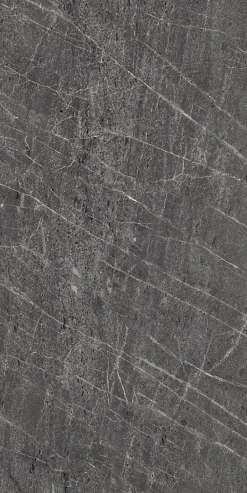 Carrelage sol / mur effet marbre anthracite TESSINO BLACK l.60 x L.120 cm Mat-Limcaro Outlet