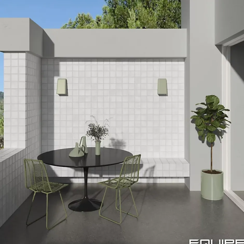 Aelle Carrelage carrelage sol / mur effet zellige bejmat 10x10 cm blanc gris mate ARGILE ICE