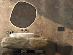 Limcaro Carrelage sol / mur effet marbre beige CAFE TRAVERTINO l.60 x L.120 cm Semi-brillant