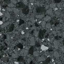 Aelle Carrelage Carrelage sol / mur effet terrazzo 80x80 cm MONACO R NEGRO