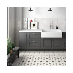 Carrelage sol / mur effet ciment motif gris 20x20 cm ART NOUVEAU KARLSPLATZ GREY-Aelle Carrelage Hot