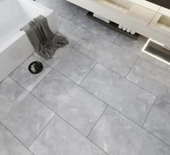 Limcaro Carrelage sol / mur effet marbre gris PULPIS GREY l.60 x L.120 cm Brillant