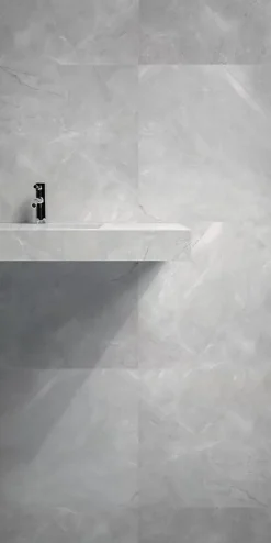 Limcaro Carrelage sol / mur effet marbre gris PULPIS GREY l.60 x L.120 cm Brillant