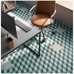 Carrelage sol / mur effet ciment vieilli 20x20 cm TERRA ART CUBO O.C-Aelle Carrelage Online