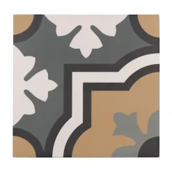 Carrelage sol / mur effet ciment à motif 20x20 cm RIVOLI - MONACO GRIS-Aelle Carrelage New