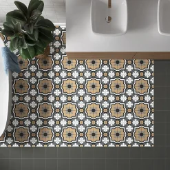 Carrelage sol / mur effet ciment à motif 20x20 cm RIVOLI - MONACO GRIS-Aelle Carrelage New