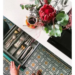 Aelle Carrelage Carrelage sol / mur effet ciment motif floral coloré 20x20 cm - CAPRICE SAINT TROPEZ