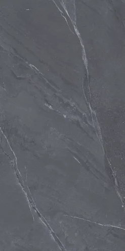 Carrelage sol / mur effet marbre gris LAGOM ANTHRACITE l.60 x L.120 cm Mat-Limcaro