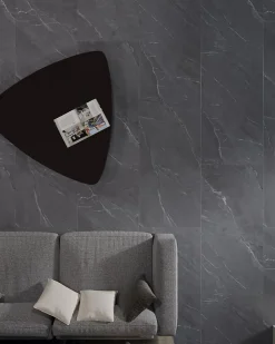 Carrelage sol / mur effet marbre gris LAGOM ANTHRACITE l.60 x L.120 cm Mat-Limcaro