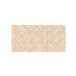 Carrelage sol / mur effet béton design chevron beige 60x120 cm SEINE RILSE CREMA-Aelle Carrelage Best