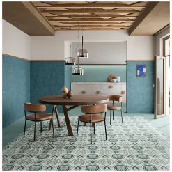 Carrelage sol / mur effet ciment vieilli bleu 20x20 cm TERRA ART OCEANO 20x20 cm-Aelle Carrelage New