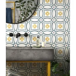 Aelle Carrelage Carrelage sol / mur effet ciment uni rose 20x20 cm ART NOUVEAU UNI CORAL PINK