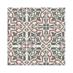 Carrelage sol / mur effet ciment motif coloré 20x20 cm ART NOUVEAU FOLIES BERGÈRE-Aelle Carrelage Online