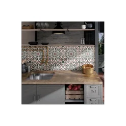 Carrelage sol / mur effet ciment motif coloré 20x20 cm ART NOUVEAU FOLIES BERGÈRE-Aelle Carrelage Online