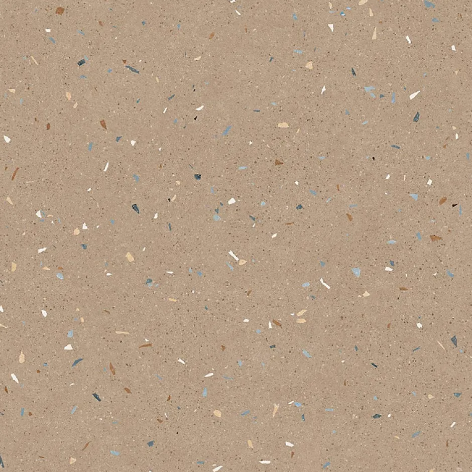 Eiffel art construction Carrelage sol / mur effet terrazzo 80x80 cm Croccante-R Nuez (vendu par boite de 1.28m2)