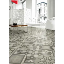 Carrelage sol / mur effet béton patchwork motifs 30x30 cm RIBADEO GREDOS-Aelle Carrelage Online