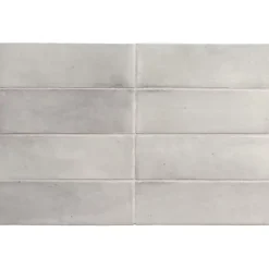 Carrelage sol / mur effet zellige bejmat marocain 5X15 cm gris mate 5X15 cm COCO AMBER GREY MATT-Aelle Carrelage Best