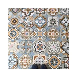 Aelle Carrelage Carrelage sol / mur effet ciment patchwork 20x20 cm VODEVIL OCTOGONO MUSICHALLS