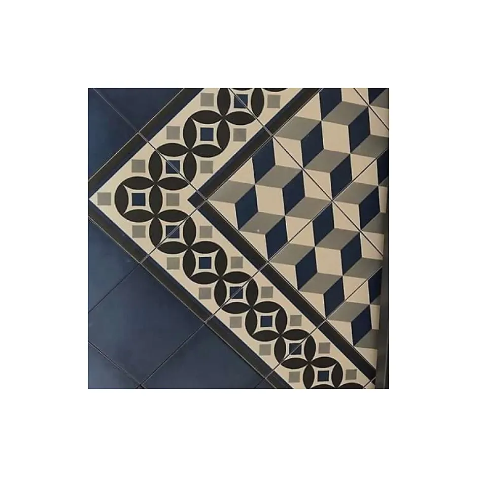 Aelle Carrelage Carrelage sol / mur effet ciment uni bleu 20x20 cm 1900 AZUL
