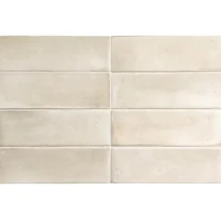 Aelle Carrelage Carrelage sol / mur effet zellige bejmat marocain 5X15 cm crème mate 5X15 cm COCO CANVAS MATT