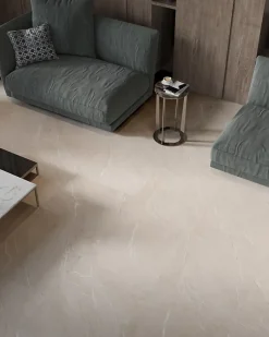 Carrelage sol / mur effet marbre beige LAGOM SAND l.60 x L.120 cm Mat-Limcaro New