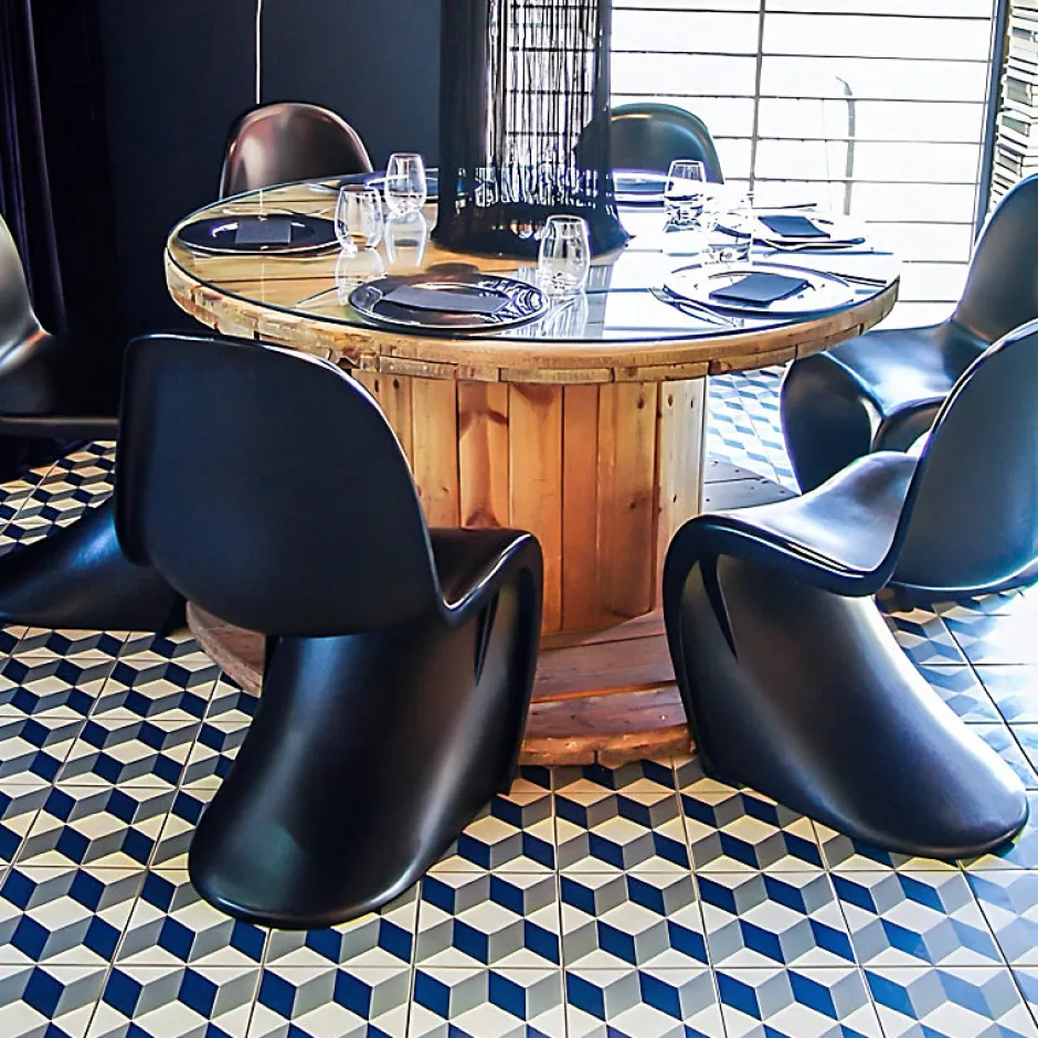 Carrelage sol / mur effet ciment motif cube 20x20 cm 1900 GÜELL 1-Aelle Carrelage Outlet