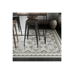 Carrelage sol / mur effet ciment gris 20x20 cm - CAPRICE - CHATELET ANGLE-Aelle Carrelage Sale