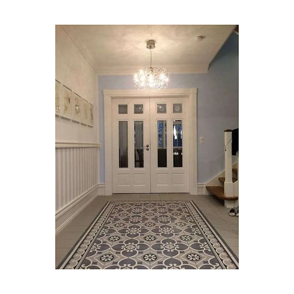 Carrelage sol / mur effet ciment gris 20x20 cm - CAPRICE - CHATELET ANGLE-Aelle Carrelage Sale