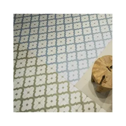 Aelle Carrelage Carrelage sol / mur effet ciment vert 20x20 cm MAORI LADAKHI MUSGO