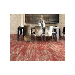 Aelle Carrelage Carrelage sol / mur effet bois vieilli rouge 14,4 x 89,3 cm YUGO R VOLCAN