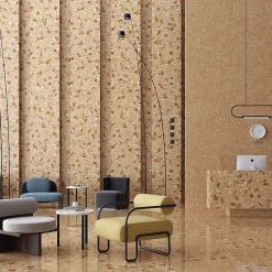 Carrelage sol / mur effet terrazzo 80x80 cm NIZA-R Rojizo-Aelle Carrelage