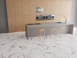 Limcaro Carrelage sol / mur effet marbre beige PAONAZZO BRILLANT l.60 x L.120 cm Brillant