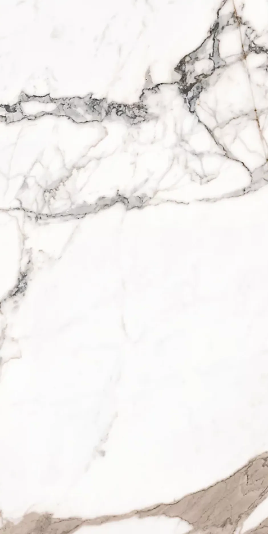 Limcaro Carrelage sol / mur effet marbre beige PAONAZZO BRILLANT l.60 x L.120 cm Brillant