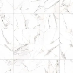 Aelle Carrelage Carrelage sol / mur effet marbre blanc 60x60 cm DONEY BLANCO