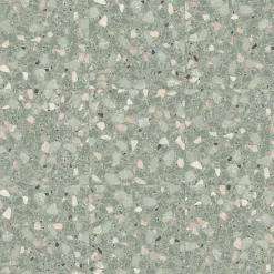 Carrelage sol / mur effet terrazzo 80x80 cm MONACO R VERDE-Aelle Carrelage Best