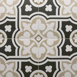 Carrelage sol / mur effet ciment à motif 20x20 cm RIVOLI - PLAZA GRIS-Aelle Carrelage Discount