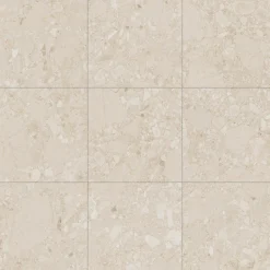Aelle Carrelage Carrelage sol / mur effet terrazzo beige 60x60 cm CREAM R BEACH