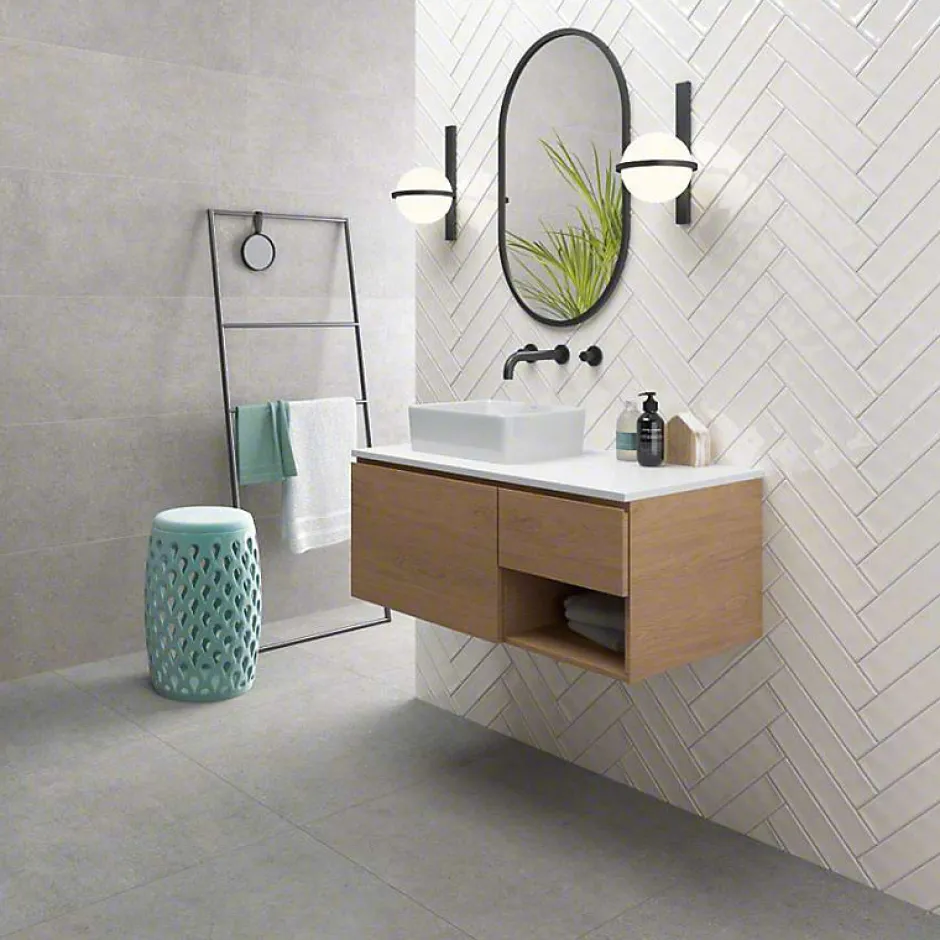 Carrelage sol / mur effet béton gris 60x60 cm NASSAU-Aelle Carrelage Hot