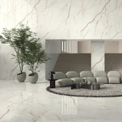 Aelle Carrelage Carrelage sol / mur effet marbre 60x120 cm mate Marvel Diva ICE CRYSTAL