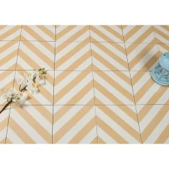 Carrelage sol / mur effet ciment jaune 20x20 cm MAORI GOROKA JAUNE-Aelle Carrelage Best