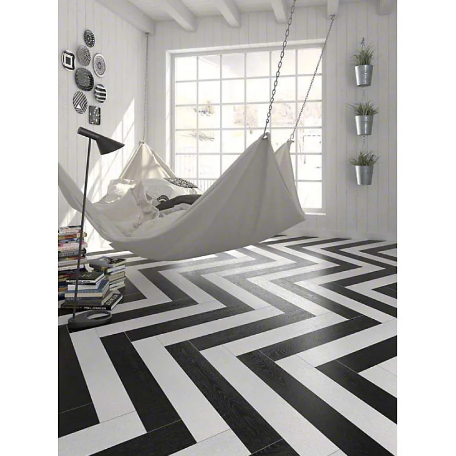 Aelle Carrelage Carrelage sol / mur effet bois blanc 21,8x89 cm ARHUS BLANCO