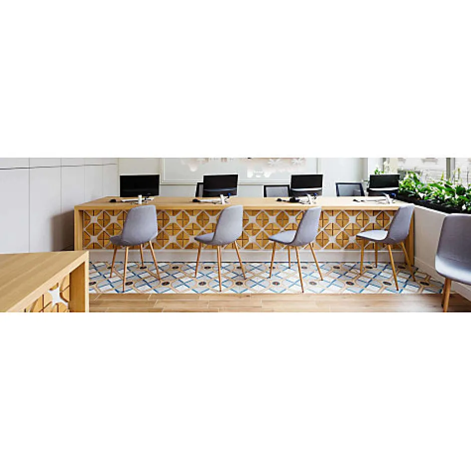 Aelle Carrelage Carrelage sol / mur effet bois blanc 21,8x89 cm ARHUS BLANCO