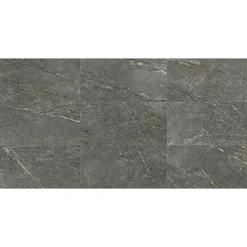 Carrelage sol / mur effet pierre gris anthracite 60x120 cm BETILO R DARK-Aelle Carrelage Best