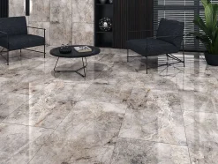 Limcaro Carrelage sol / mur effet marbre beige MARTINS MARBLE LIGHT l.60 x L.120 cm Brillant