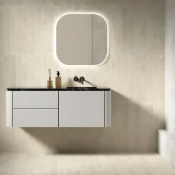 Aelle Carrelage carrelage sol / mur effet marbre beige 7,5x60 cm - MARMONIS TAUPE