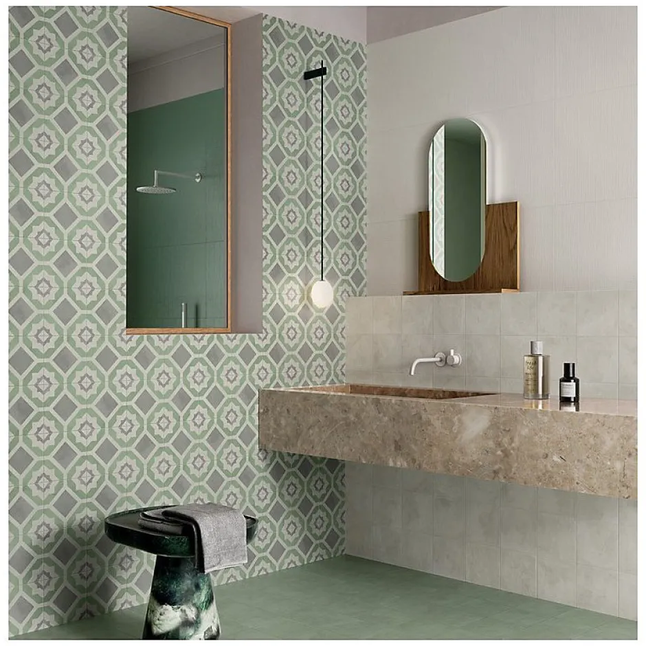 Aelle Carrelage Carrelage sol / mur effet ciment vieilli 20x20 cm TERRA ART GEOMETRIA S.M