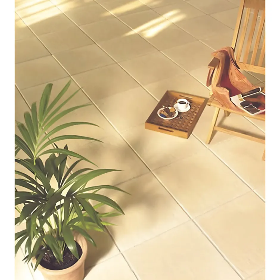 Aelle Carrelage Carrelage sol / mur effet ciment uni beige 20x20 cm 1900 MARFIL CREME