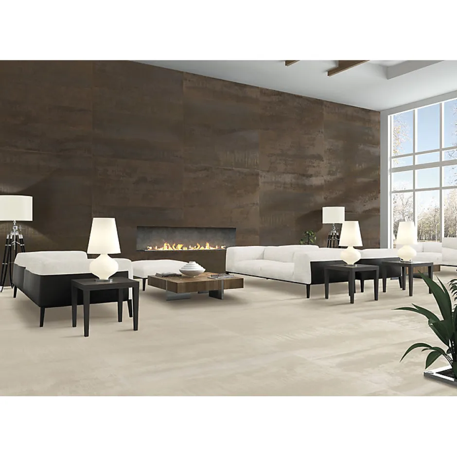 Aelle Carrelage Carrelage sol / mur effet métal beige 60x120 cm IONIC SAND