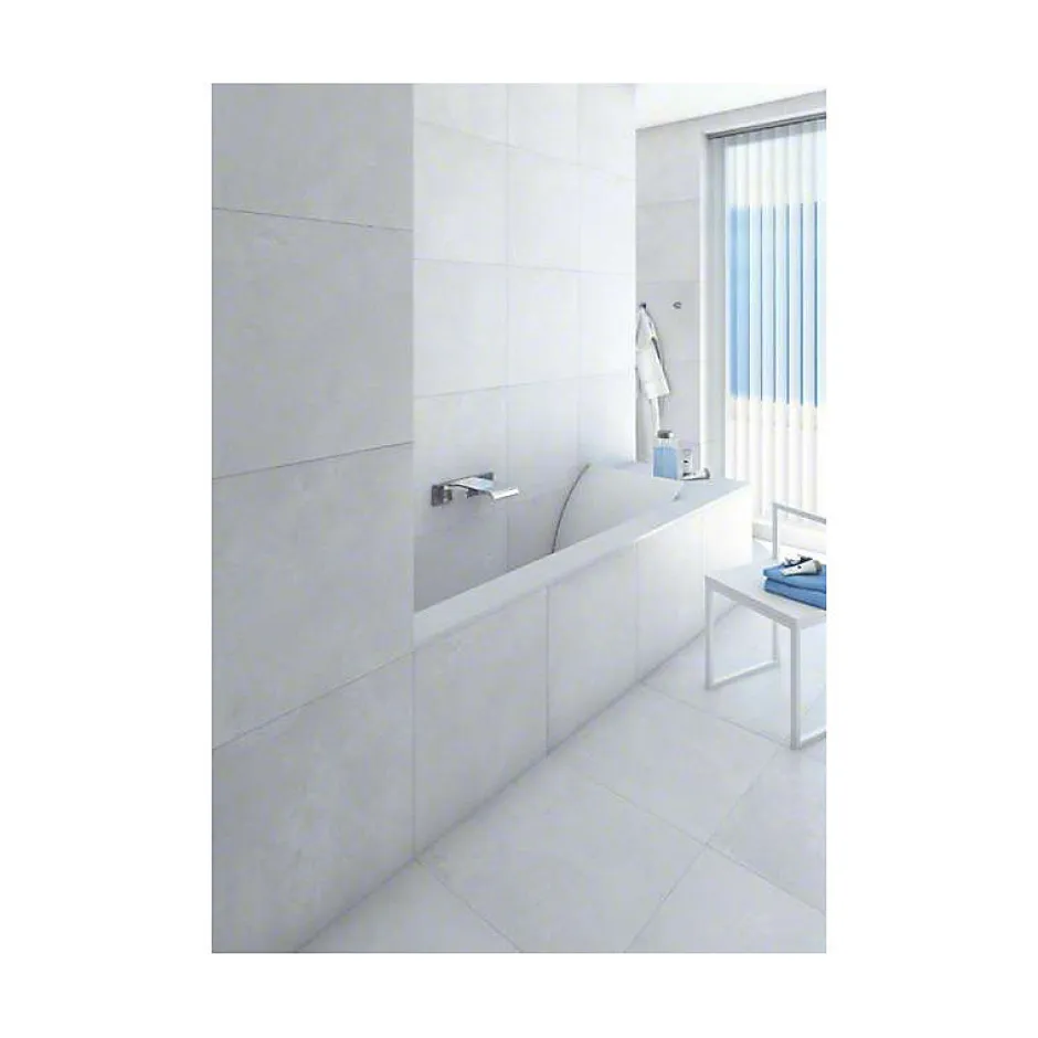 Carrelage sol / mur effet béton blanc 80x80 cm RIFT BLANCO-Aelle Carrelage Discount